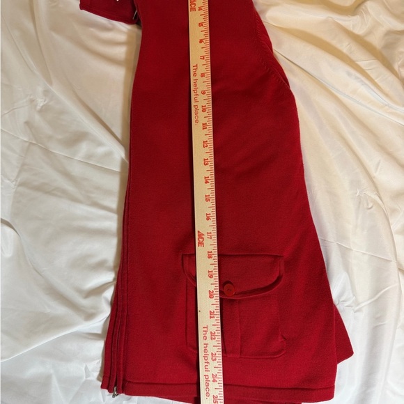 Talbots Woman 1X Classic Red Full Zip Cardigan Sweater Cotton Blend Academia - Picture 4 of 11